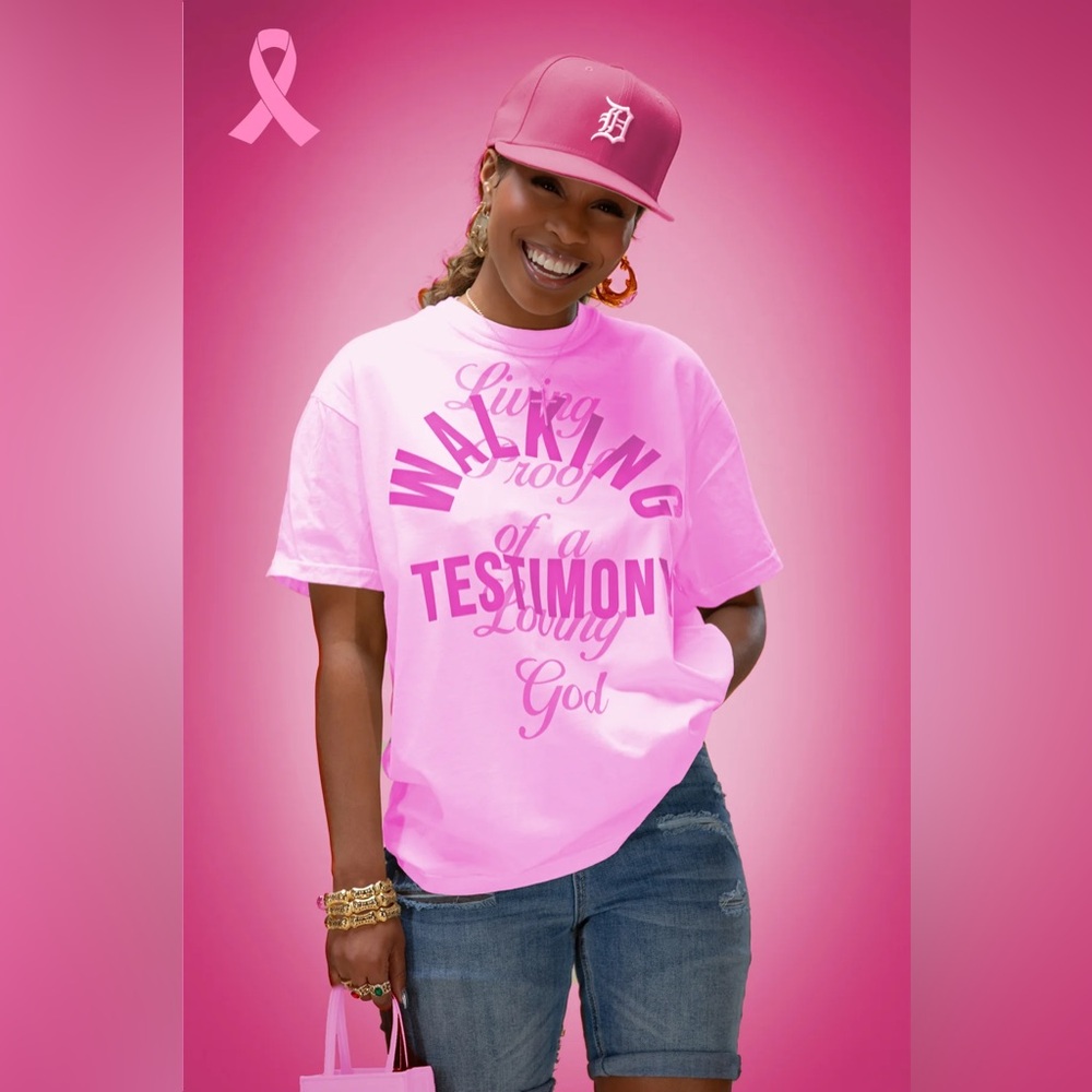 NEW Pink Walking Testimony Tee
